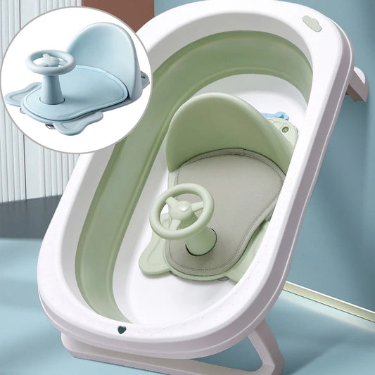 Baby Bath Seat Can Sit/Lie Down Newborn Non-slip Round Bathtub Seat