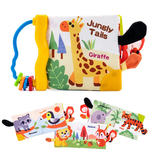 3D Animal Tail Cloth Book Soft Baby Cloth Book Newborn Montessori