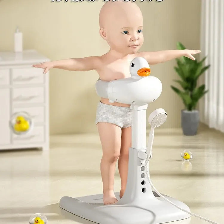 Portable Non-slip Duck Shaped Baby Bath Racks Shower Helper Handle