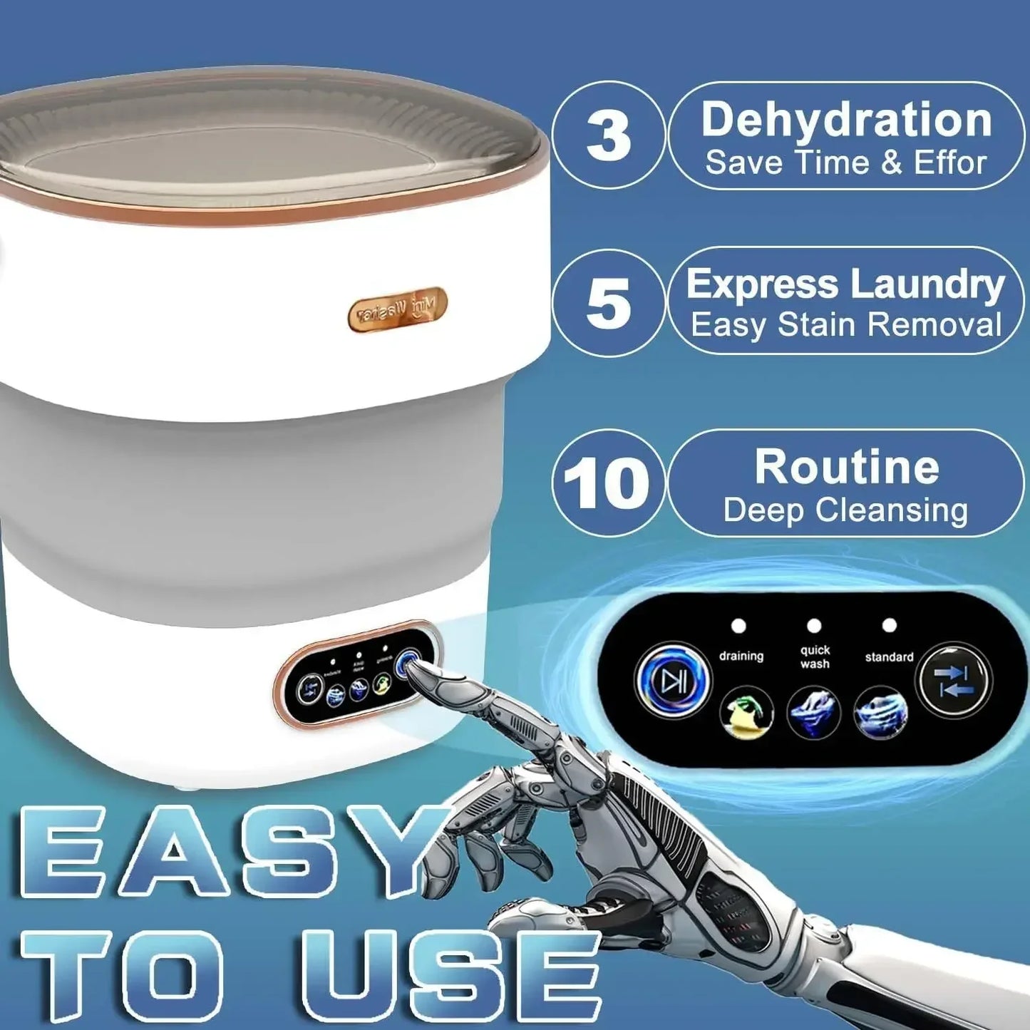 15L Foldable Washing Machine with Spin Dryer  Apartments Travel