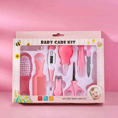 10PCS/Set Baby Health Care Kit Kids Nail Hair Health Care Thermometer