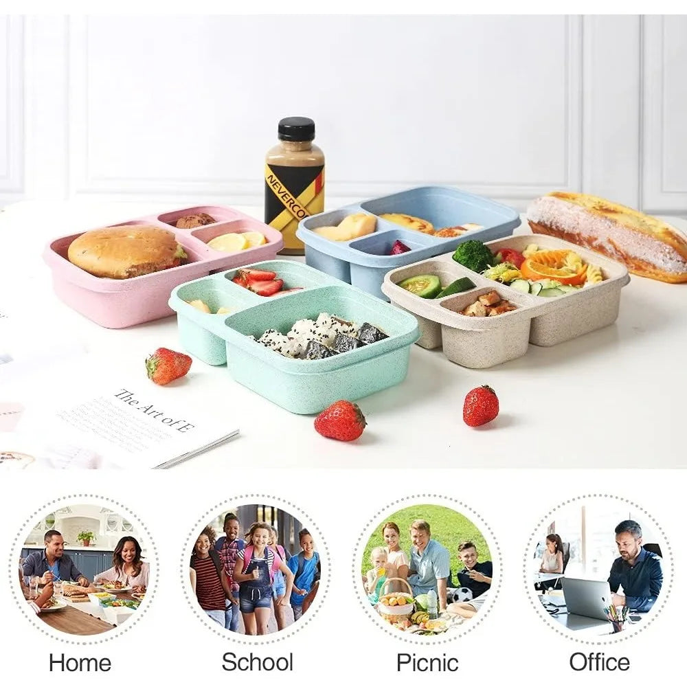 1 Bento Box Lunch Box for Kids and Adults Reusable Food Storage