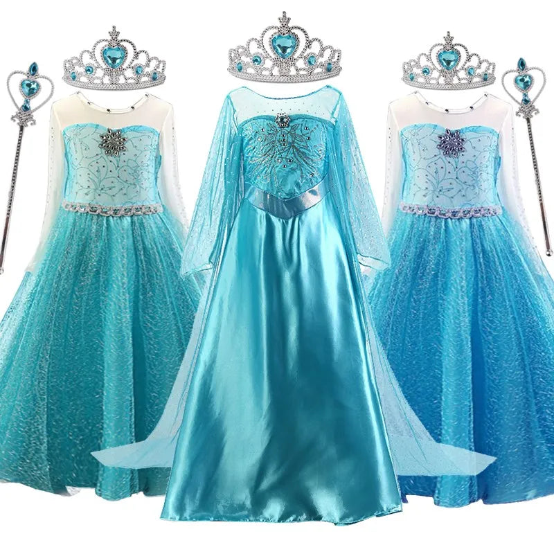 Elsa Dress for Girls 3-10 Yrs Birthday Role Elsa Princess Dress For