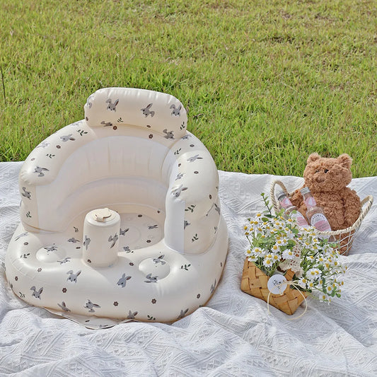 Infant Shining Baby Inflatable Sofa Children Puff Portable Bath Chairs