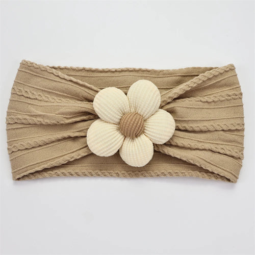 New Flower Nylon Girl Hairband Elastic Soft Baby Headband for Children