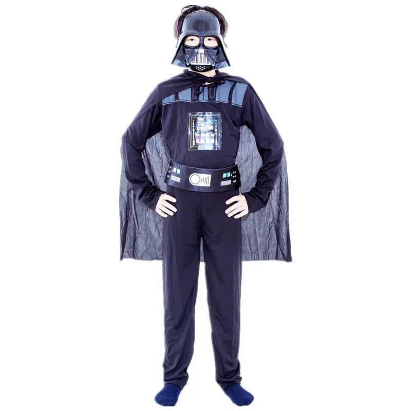 Boys Classic Movie Mask Costume Printed Cartoon Darth Vader Cape Armor