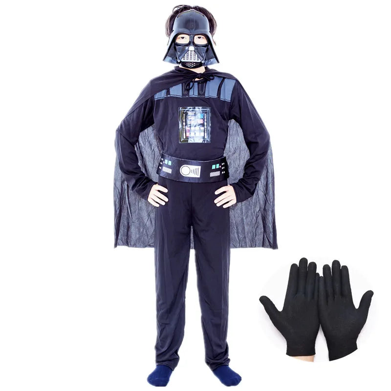 Boys Classic Movie Mask Costume Printed Cartoon Darth Vader Cape Armor