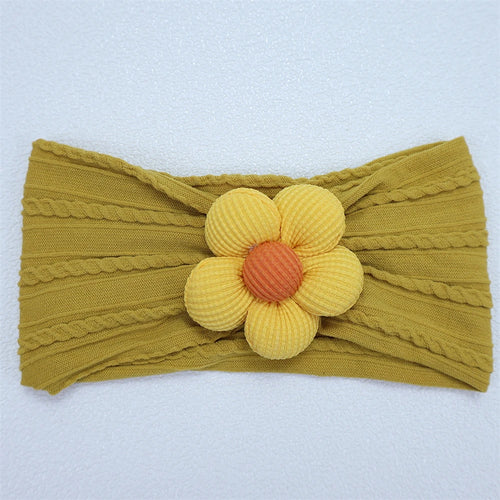 New Flower Nylon Girl Hairband Elastic Soft Baby Headband for Children