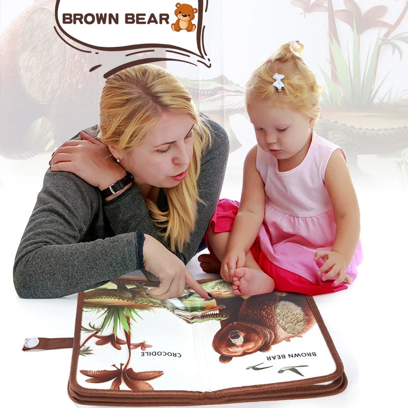 Montessori Baby Book Early Education Soft Cloth Book Interactive