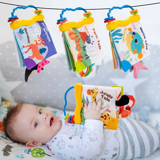 3D Animal Tail Cloth Book Soft Baby Cloth Book Newborn Montessori
