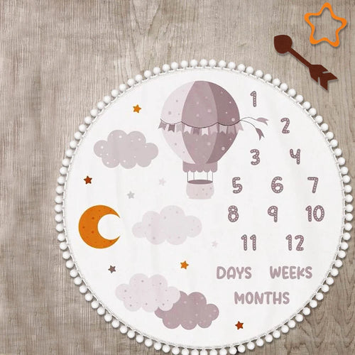 Ylsteed Flannel Month Milestone Blanket Baby First Year Calendar