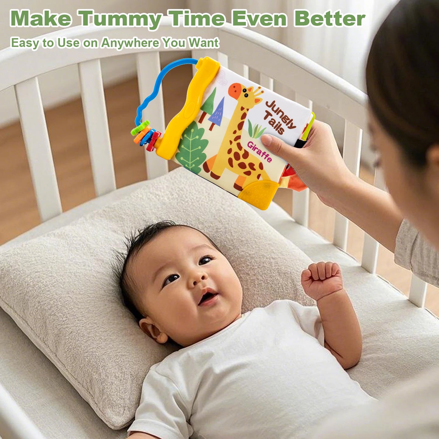 3D Animal Tail Cloth Book Soft Baby Cloth Book Newborn Montessori