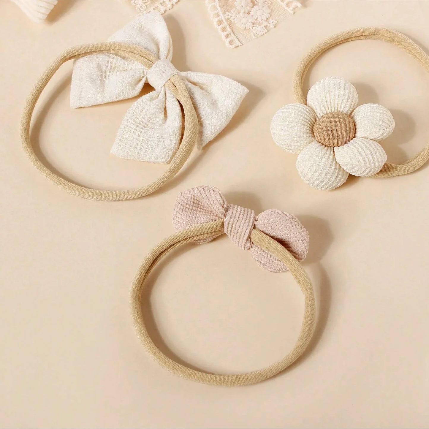 5 pcs different flower shaped baby headbands sweet and lovely floral