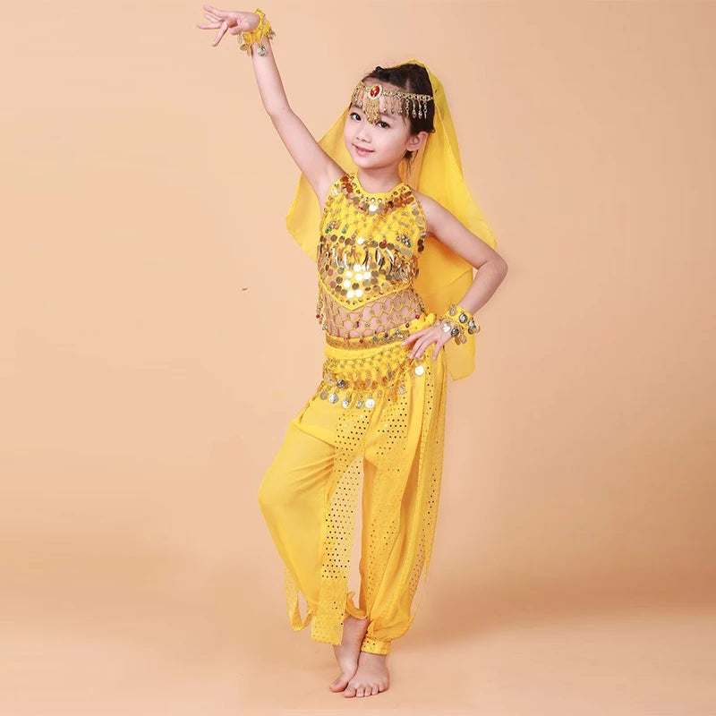 Stage Chiffon Children Indian Belly Dance Girl Costume Halloween