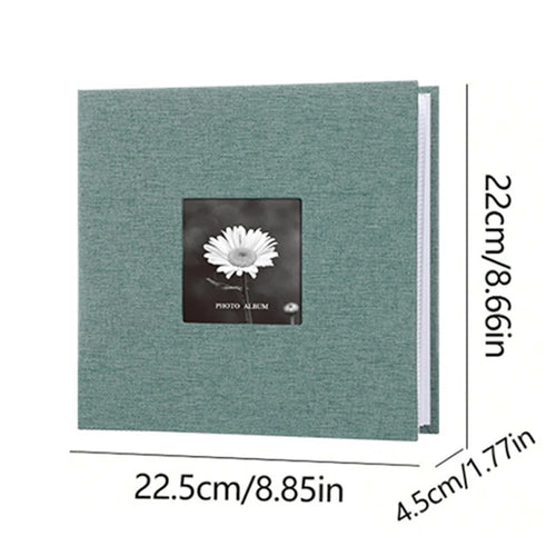 Linen Cover Photo Album 6Inch 200 Sheets Photo Album With Pockets for