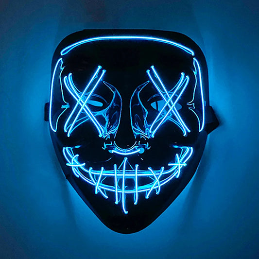 Wireless Scary Glowing Mask LED Luminous Purge Mask Halloween Horror