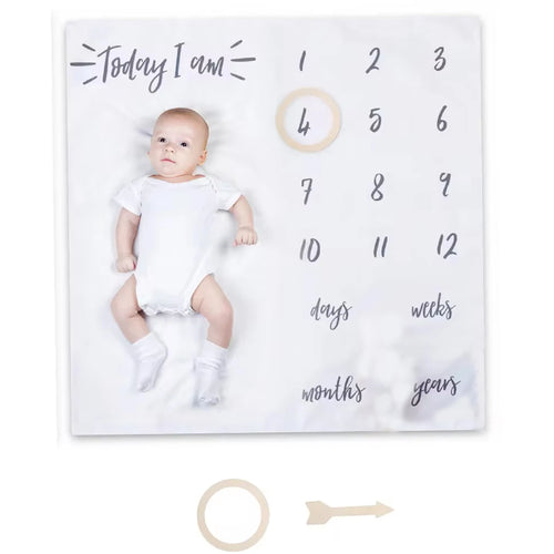 Ylsteed Newborn Milestone Blankets Baby Monthly Growth Souvenirs