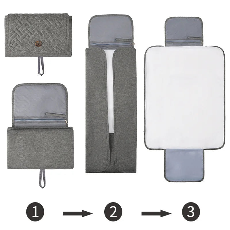 Folding Baby Diaper Pad Portable Infant Diaper Changing Mat for