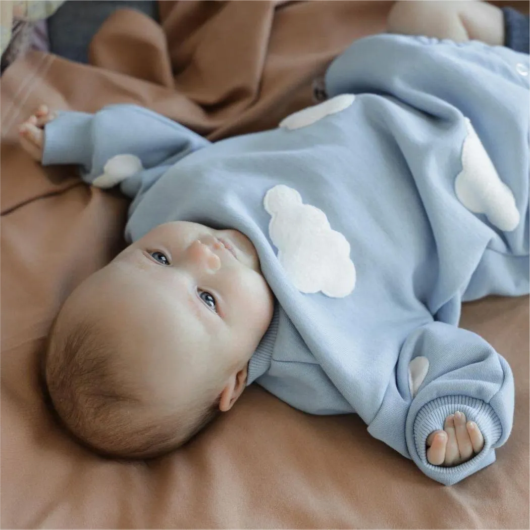 INS 2023 Spring Baby Clothes Cloud Sweatshirt Romper Baby Girl Boys