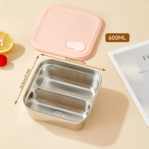 WORTHBUY Portable 304 Stainless Steel Lunch Box For Kids Students