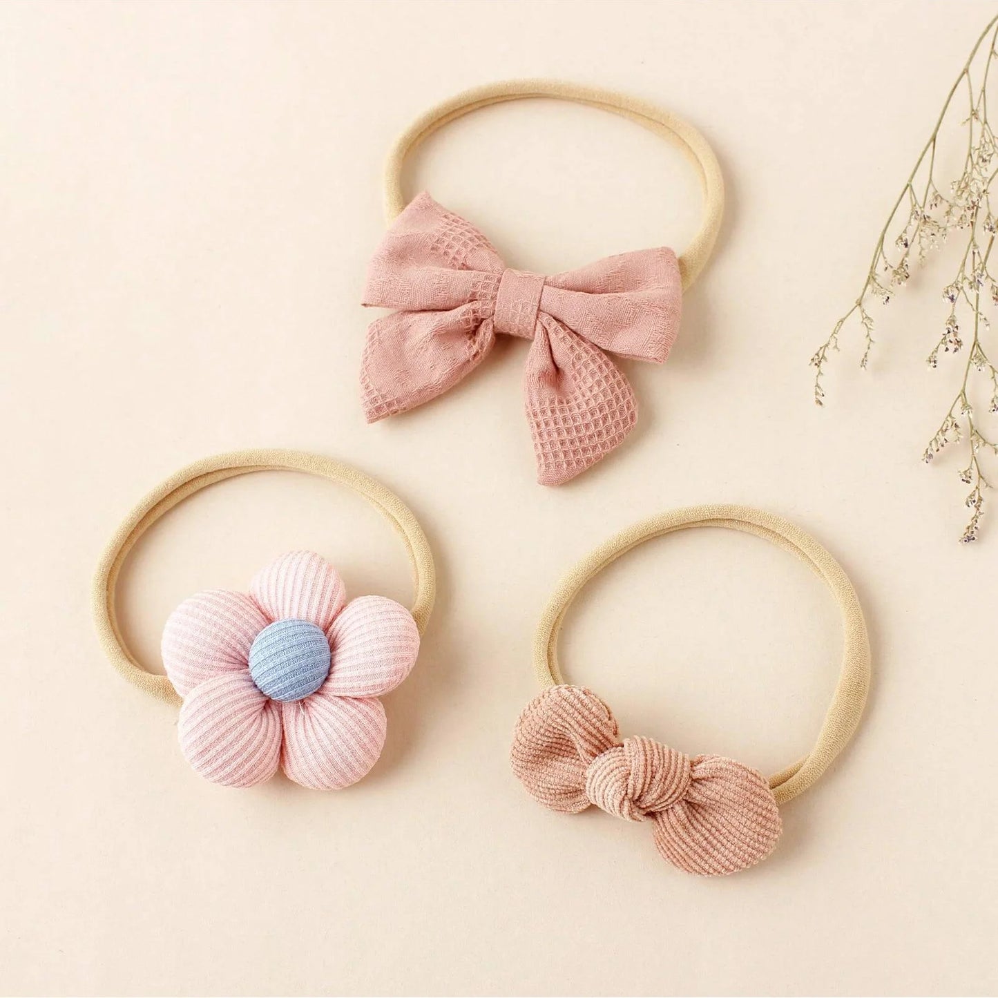 5 pcs different flower shaped baby headbands sweet and lovely floral