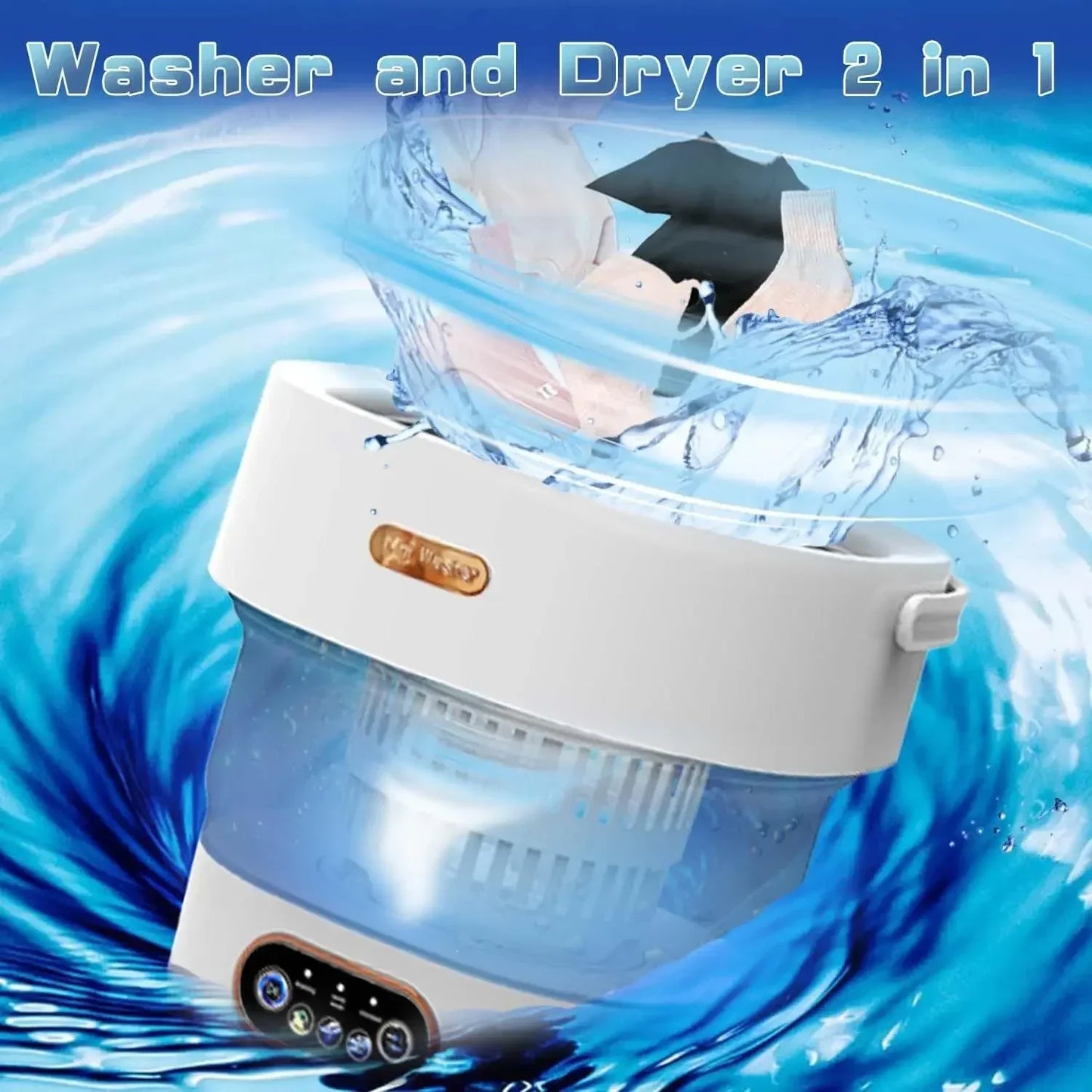 15L Foldable Washing Machine with Spin Dryer  Apartments Travel
