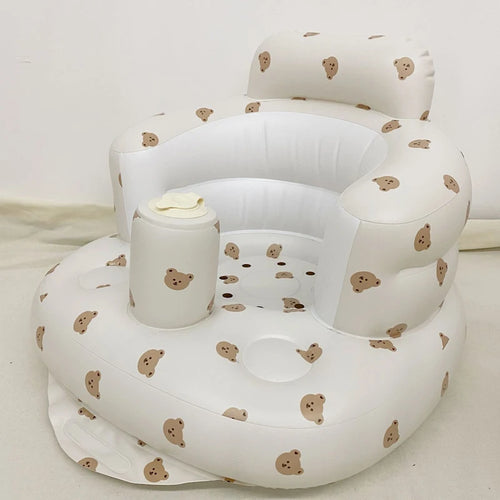 Baby Inflatable Sofa Children Puff Portable Bath Chairs PVC