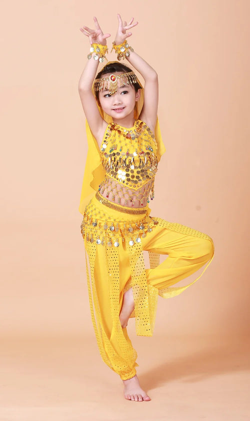 Stage Chiffon Children Indian Belly Dance Girl Costume Halloween