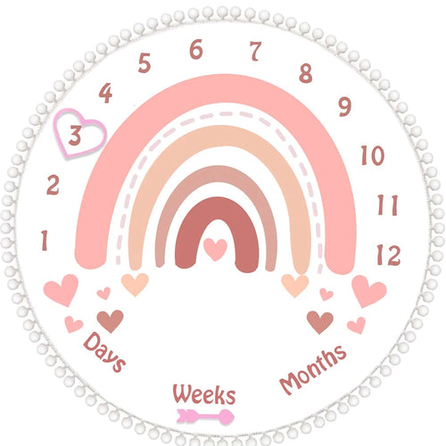 Ylsteed Flannel Month Milestone Blanket Baby First Year Calendar