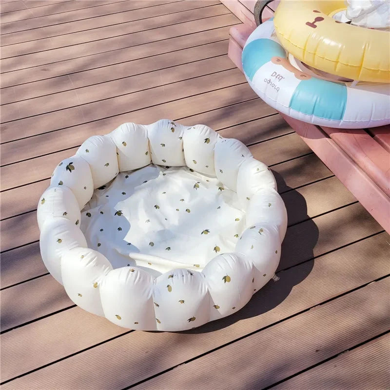 Baby shower basin, baby folding inflatable learning seat,