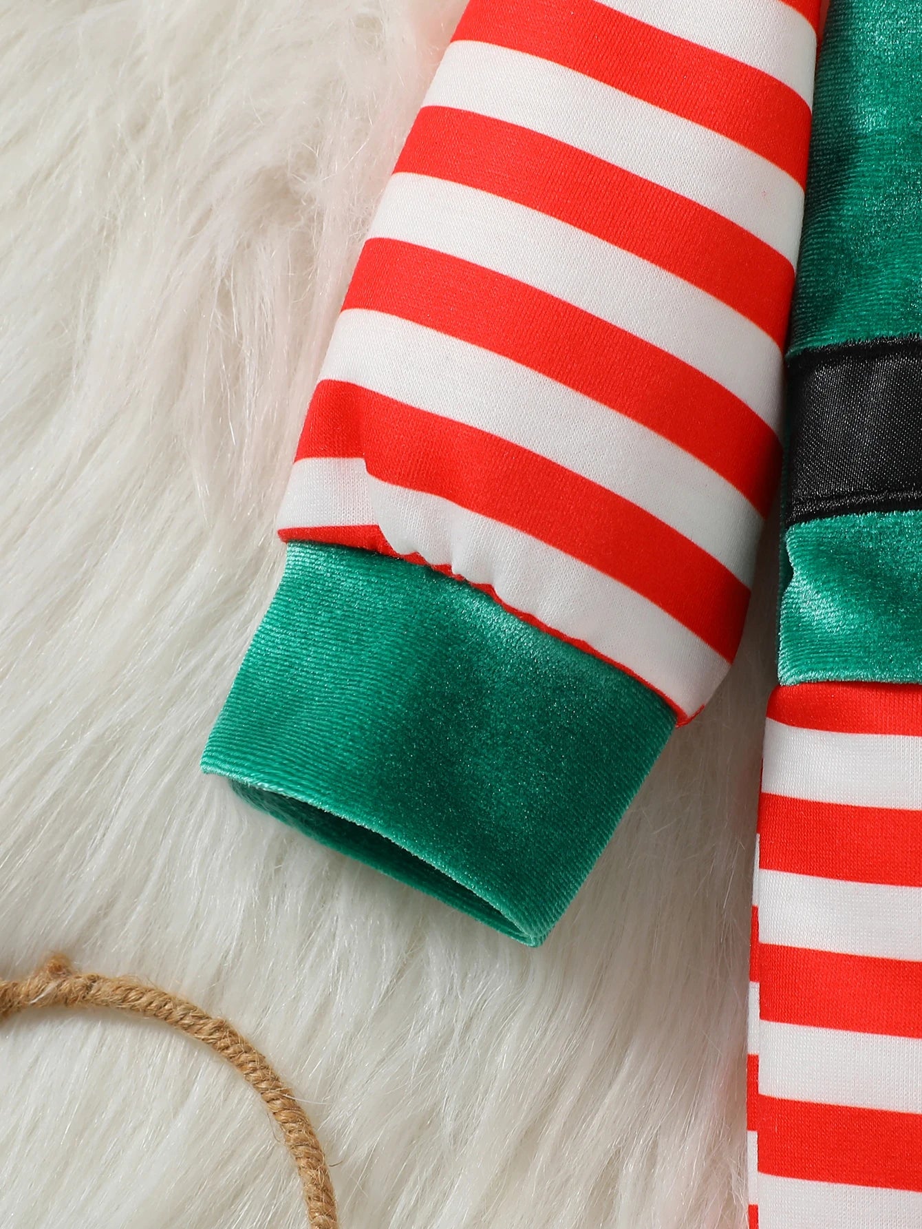 2Pcs Christmas Baby unisex Jumpsuit Newborn Cute  Striped Clothes