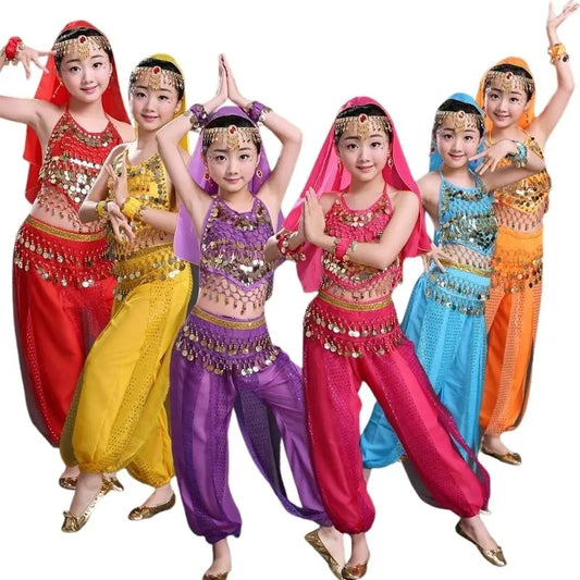 Stage Chiffon Children Indian Belly Dance Girl Costume Halloween