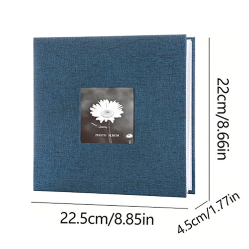 Linen Cover Photo Album 6Inch 200 Sheets Photo Album With Pockets for