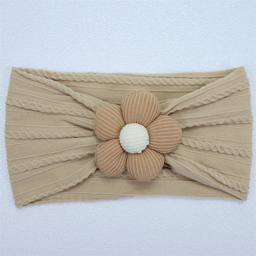 New Flower Nylon Girl Hairband Elastic Soft Baby Headband for Children