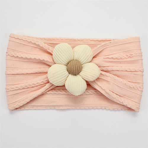 New Flower Nylon Girl Hairband Elastic Soft Baby Headband for Children