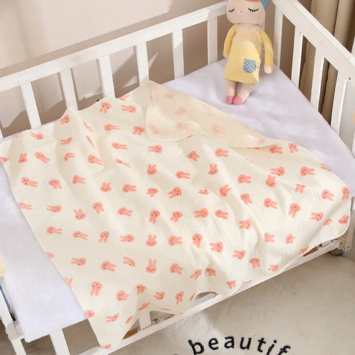 Double Layer Muslin Baby Blanket Newborn Receive Blanket Cotton