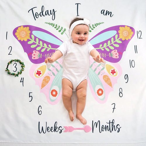 Ylsteed Newborn Milestone Blankets Baby Monthly Growth Souvenirs