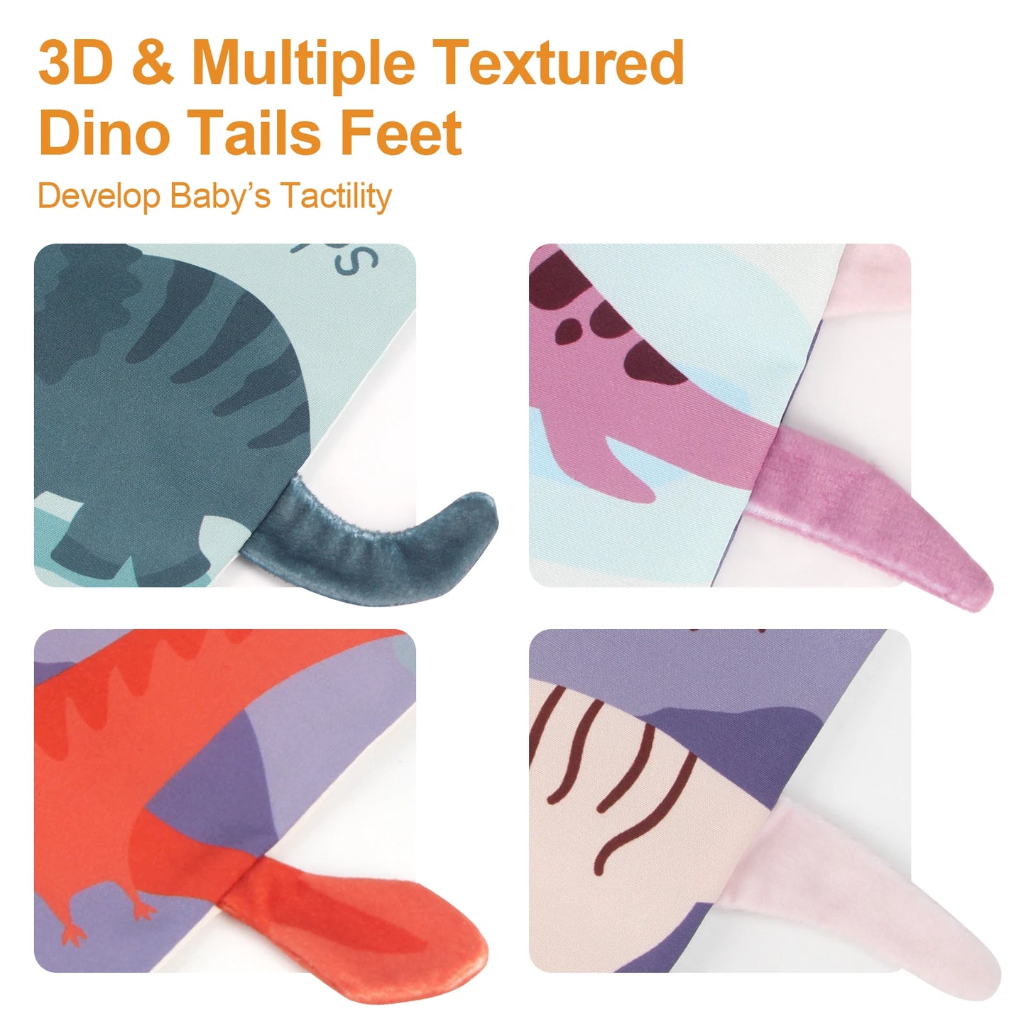 17x16CM Tail Cloth Book Baby Soft Cloth Book Parent-child Interactive
