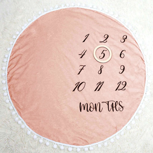 Ylsteed Flannel Month Milestone Blanket Baby First Year Calendar