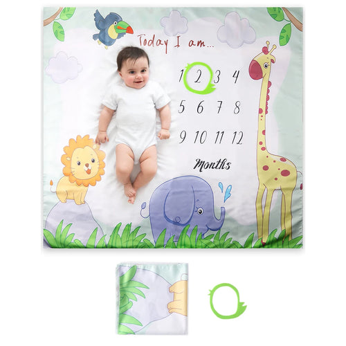 Ylsteed Newborn Milestone Blankets Baby Monthly Growth Souvenirs