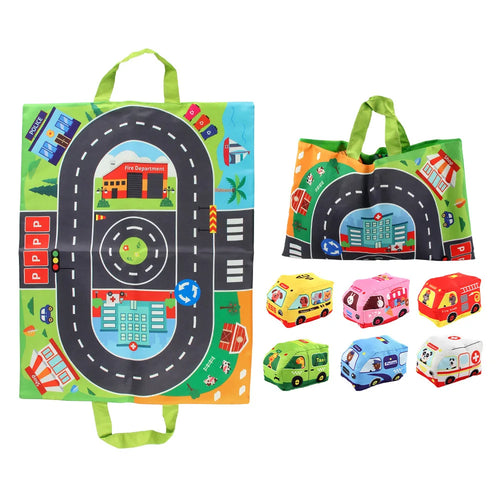 Soft Fabric Car Toy for Babies - Tear-Resistant Cloth Book with