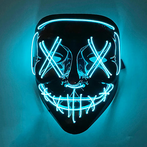 Wireless Scary Glowing Mask LED Luminous Purge Mask Halloween Horror
