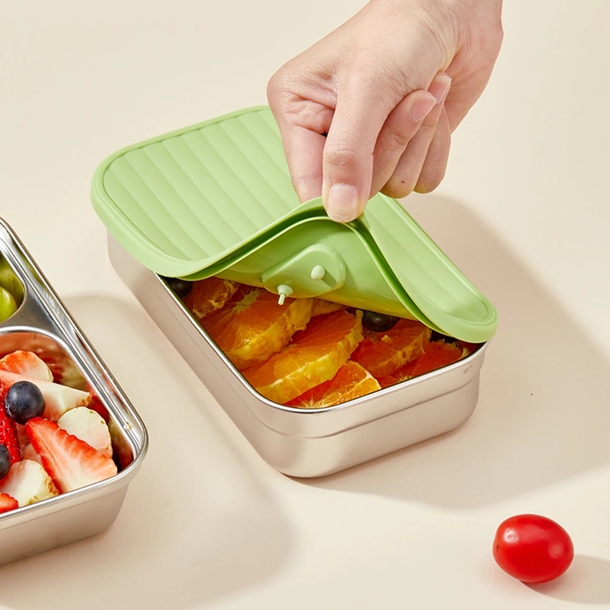 WORTHBUY Portable 304 Stainless Steel Lunch Box For Kids Students
