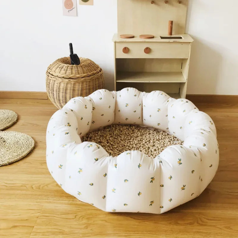 Baby shower basin, baby folding inflatable learning seat,