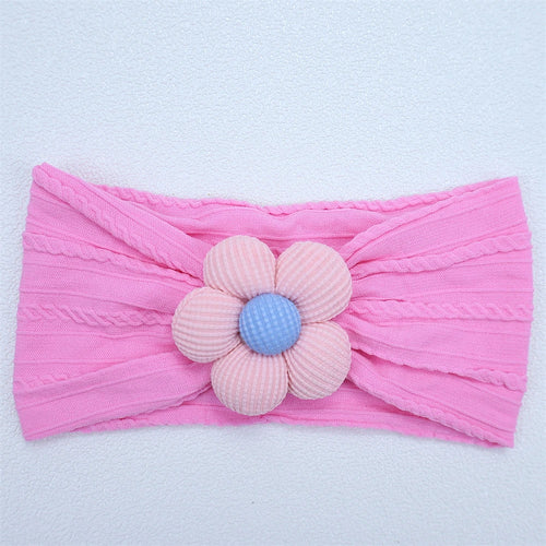 New Flower Nylon Girl Hairband Elastic Soft Baby Headband for Children