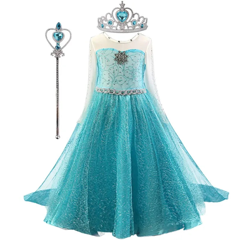 Elsa Dress for Girls 3-10 Yrs Birthday Role Elsa Princess Dress For