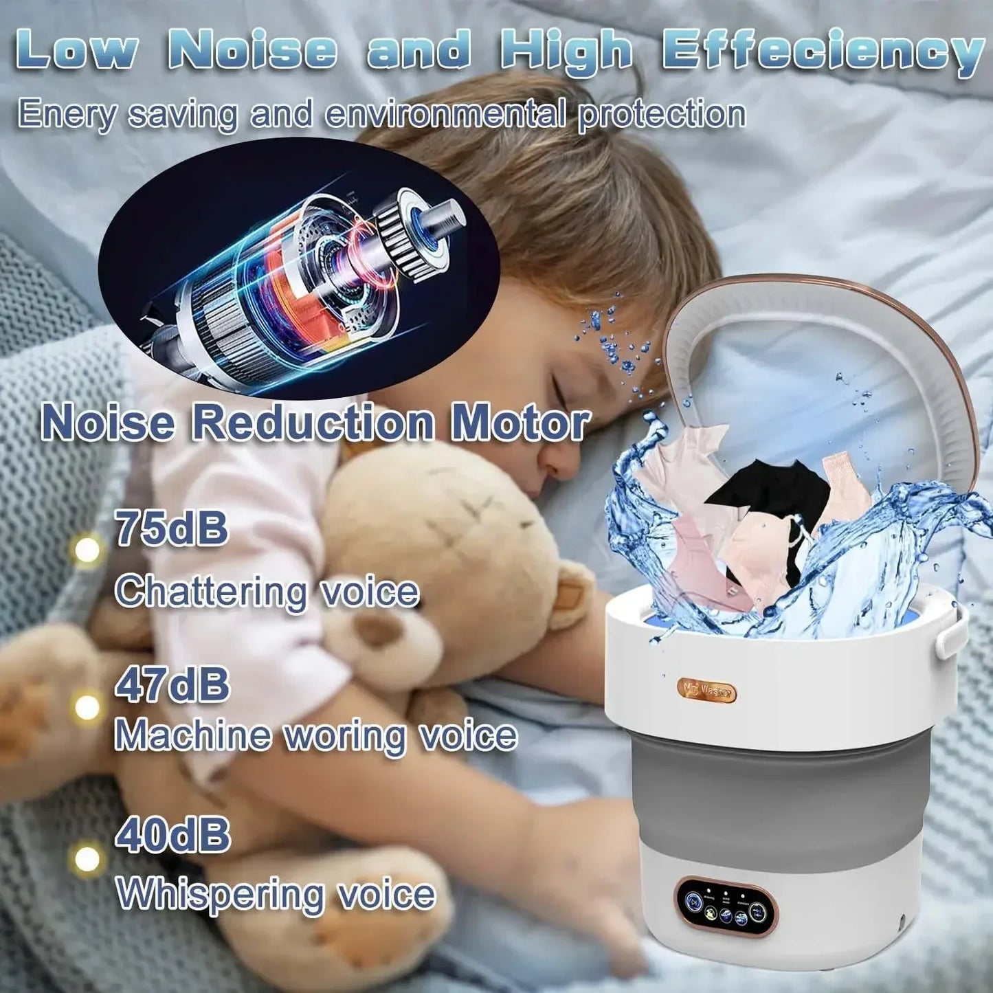 15L Foldable Washing Machine with Spin Dryer  Apartments Travel