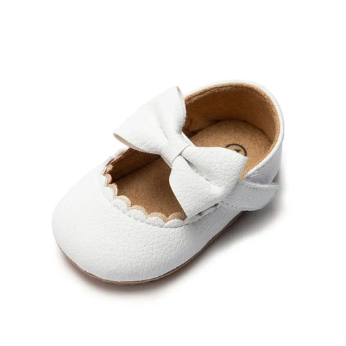 Meckior 2024 New Baby Girls Shoes Bowknot Party Dress First Walker
