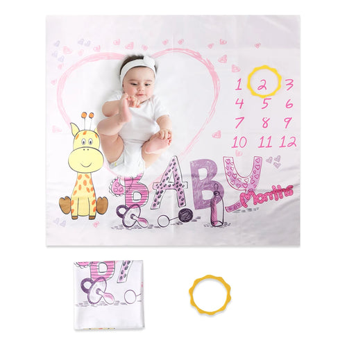 Ylsteed Newborn Milestone Blankets Baby Monthly Growth Souvenirs