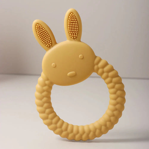Cute Baby Rabbit Baby Toy Food Grade Safe Silicone Toothbrush bunny